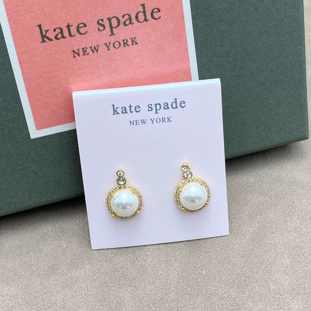 kate spade Round Pearl Stud Earrings